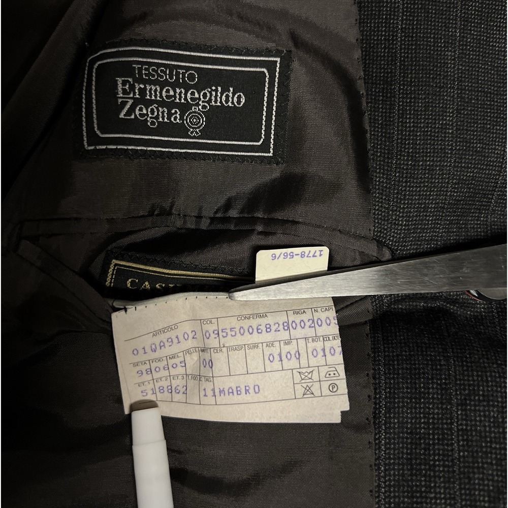 Ermenegildo Zegna Tessuto Wool Cashmere Pinstripe Blazer Tailored Mabro Italy 46 - Picture 9 of 11